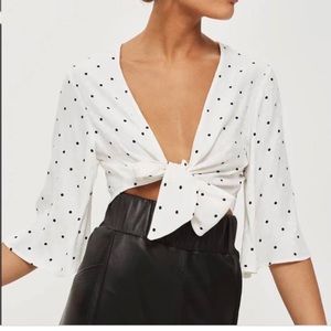 Topshop cropped shirt